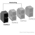 LED Holder, Right Angle, 5mm LED, 2 Level, 0.130in. / 0.380in. Center Line, Interlocking, 2 Lead, Molded Nylon, Black