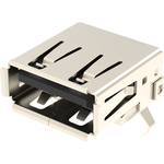 Amphenol Communications Solutions-GSB12111RSKEU Connector USB Conn USB 2.0 Type A RCP 4 POS 2.5mm/2mm Solder RA Thru-Hole 4 Terminal 1 Port Tray