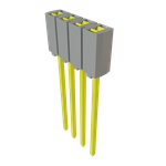 Conn Socket Strip SKT 4 POS 2.54mm Wire Wrap ST Thru-Hole Bulk