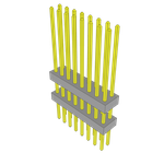 Conn Board Stacker HDR 16 POS 2mm Solder ST Top Entry Thru-Hole Bulk