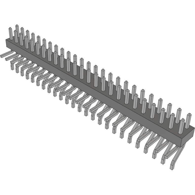 Samtec-MMT-125-01-T-MT-TR 连接器插头及 PCB 插座 Conn Unshrouded Header HDR 50 POS 2mm Solder RA Side Entry SMD/Thru-Hole T/R