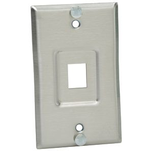 Panduit-KWPY 连接器配件 Stainless steel wall phone plate accepts one keystone module