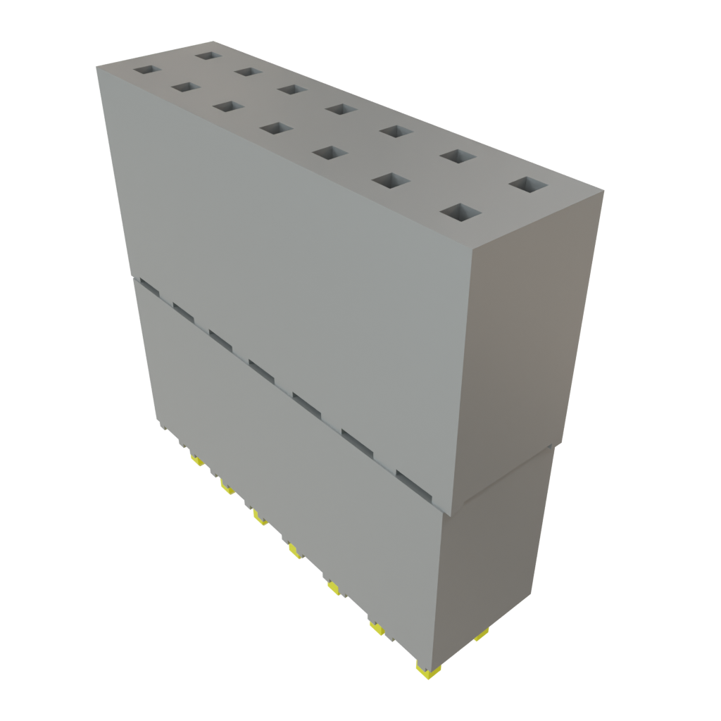 Samtec-ESQ-107-33-G-D Steckverbinderleisten und Leiterplattenbuchsen Conn Elevated Socket SKT 14 POS 2.54mm Solder ST Top Entry Thru-Hole Bulk
