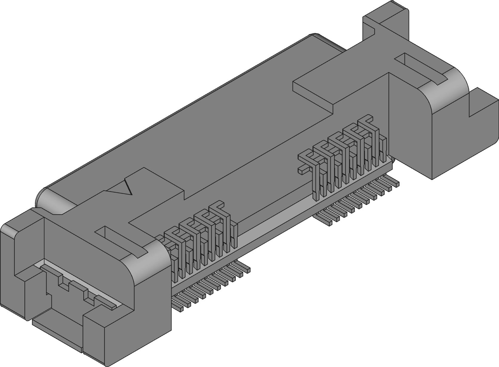 3M-PK10-030S-R-DA Conector SCSI Conn SCSI RCP 30 POS 1mm Solder RA SMD 30 Terminal 1 Port Box