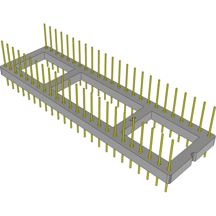 Samtec-APA-648-G-N Steckverbinder, Buchsen Conn DIP Adapter HDR 48 POS 2.54mm ST Thru-Hole Tube