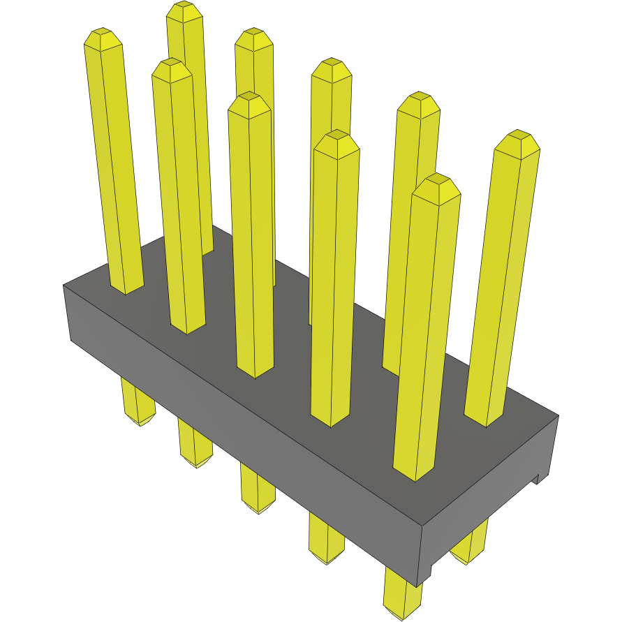 Samtec-MTMM-105-05-G-D-225 Cabezales del conector y receptáculos PCB Conn Unshrouded Header HDR 10 POS 2mm Solder ST Top Entry Thru-Hole Bulk