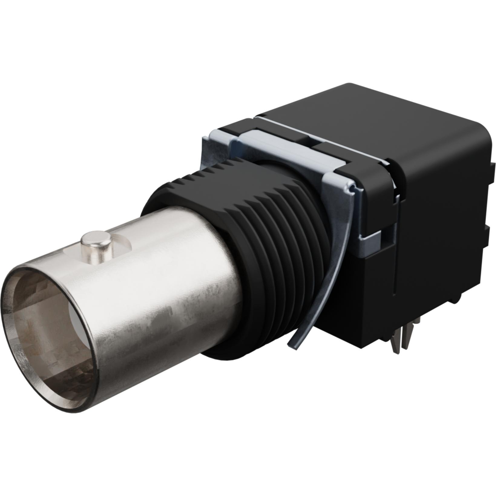 Molex-731000090 RF-Steckverbinder Conn BNC 0Hz to 2GHz 50Ohm Solder RA Thru-Hole RCP Gold Tray