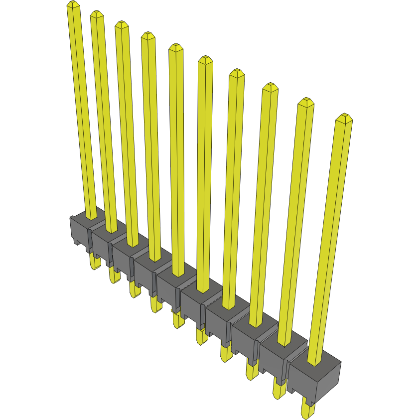 Samtec-TSW-110-18-T-S-LL Piastre connettori e prese PCB Conn Unshrouded Header HDR 10 POS 2.54mm Solder ST Top Entry Thru-Hole Bulk