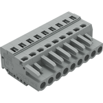 Conn Terminal Block F 9 POS 5mm Spring Clamp RA Cable Mount 15A Box