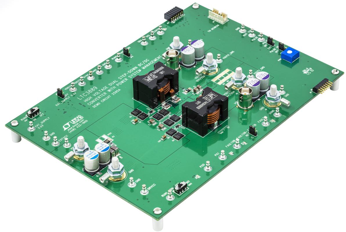 Analog Devices-DC2595A Energiemanagement, Entwicklungsplatinen und -kits LTC3889EUKG 60V Dual Output Step-Down DC/DC Controller with Digital Power System Management