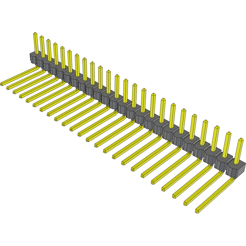 Samtec-TSW-124-10-G-S-RA Steckverbinderleisten und Leiterplattenbuchsen Conn Unshrouded Header HDR 24 POS 2.54mm Solder RA Side Entry Thru-Hole Bulk