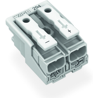 WAGO-294-4072 Steckverbinder Conn Power 2Power POS Spring Clamp ST Cable Mount 1 Port Foil