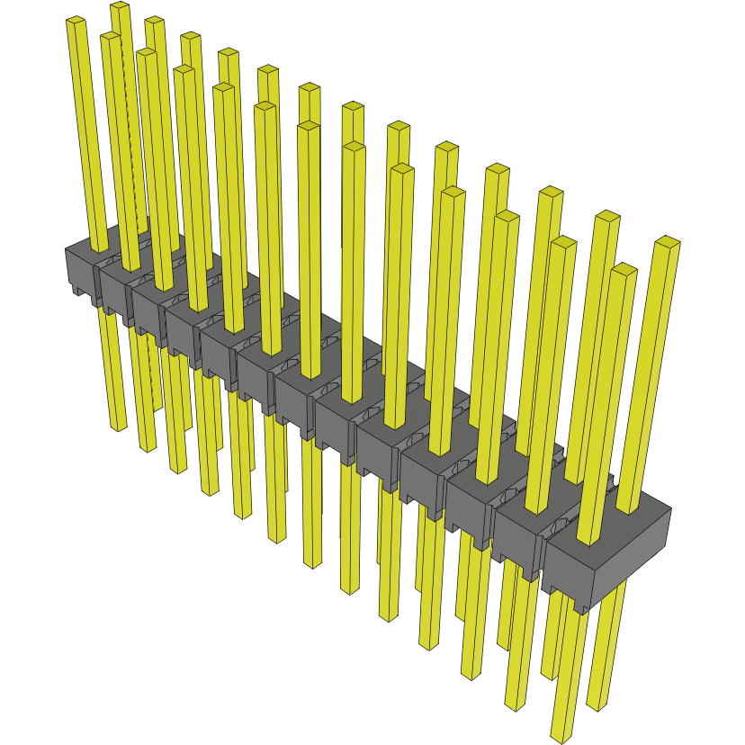 Samtec-HMTSW-113-11-L-D-480 Cabezales del conector y receptáculos PCB Conn Unshrouded Header HDR 26 POS 2.54mm Solder ST Top Entry Thru-Hole Bulk