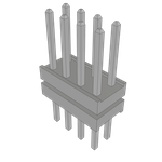 Conn Board Stacker HDR 8 POS 2mm Solder ST Top Entry Thru-Hole Bulk
