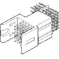 Amphenol Communications Solutions-58360-101LF Backplane connettore Metral® Board Connectors, Backplane Connectors, Right Angle Signal Header, 24 Position Pin-in-Paste HDF