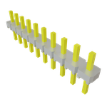 Conn Unshrouded Header HDR 10 POS 2.54mm Solder ST Top Entry Thru-Hole Bulk