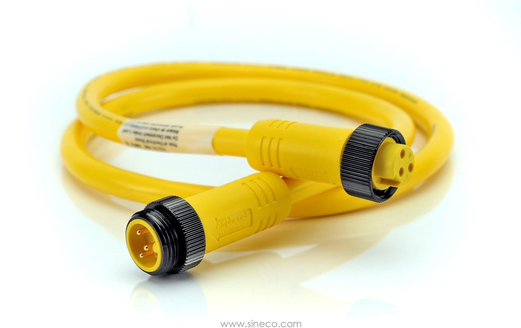 Amphenol-MN37A4AC01M010 Andere Kabelbaugruppen Cable Assembly 1m 16AWG Circular to Circular M-F