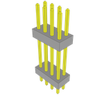 Conn Board Stacker HDR 8 POS 2mm Solder ST Top Entry Thru-Hole Bulk