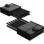 Cable Assembly UL 11028 0.3m 22AWG Wire to Board to Wire to Board 14 to 14 POS F-F Crimp-Crimp Bag