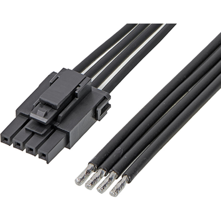 Molex-2174661043 Andere Kabelbaugruppen Cable Assembly UL 1061 0.6m 16AWG Wire to Board to Wire to Board 4 POS F Crimp Ultra-Fit Bag