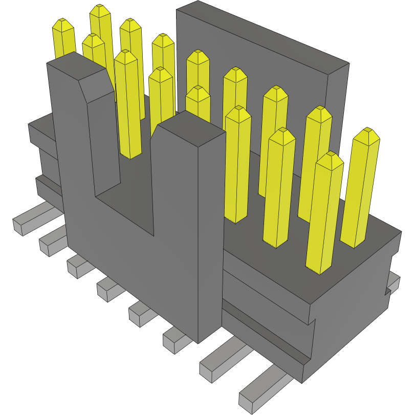 Samtec-FTSH-108-01-L-DV-K Steckverbinderleisten und Leiterplattenbuchsen Conn Unshrouded Header HDR 16 POS 1.27mm Solder ST Top Entry SMD TIGER CLAW™ Tube
