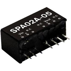 Mean Well Enterprises-SPA02B-15 DC/DC-Wandler und Spannungsreglermodul Module DC-DC 1-OUT 15V 0.133A 2W 7-Pin SIP