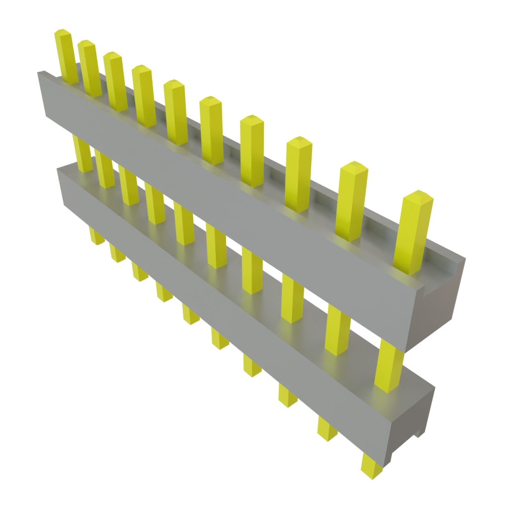 Samtec-DW-10-08-T-S-330 Cabezales del conector y receptáculos PCB Conn Board Stacker HDR 10 POS 2.54mm Solder ST Top Entry Thru-Hole Bulk