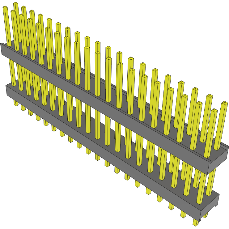 Samtec-DW-20-11-F-D-500 Steckverbinderleisten und Leiterplattenbuchsen Conn Board Stacker HDR 40 POS 2.54mm Solder ST Top Entry Thru-Hole Bulk