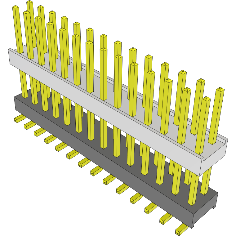 Samtec-HW-14-10-G-D-490-SM-A Piastre connettori e prese PCB Conn Board Stacker HDR 28 POS 2.54mm Solder ST Top Entry SMD Tube