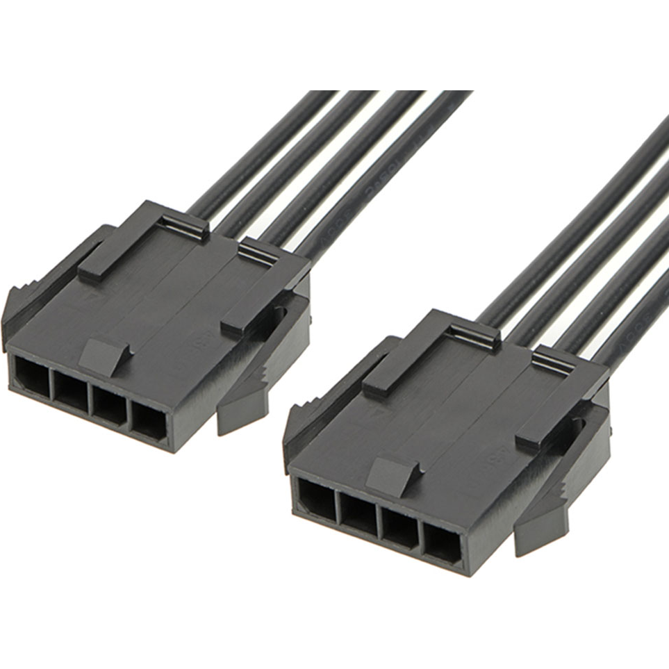 Molex-2147521043 Andere Kabelbaugruppen Cable Assembly UL 10002 0.6m 18AWG Wire to Board to Wire to Board 4 to 4 POS M-M Crimp-Crimp Bag