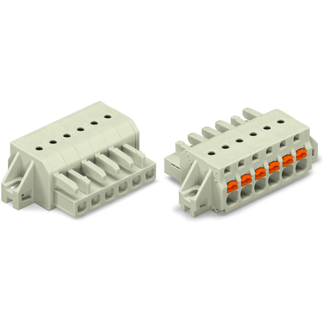 WAGO-2721-120/031-000 Connector Terminal Blocks 1-Conductor Female Plug, 100% protected against mismating, Push-button, clamping collar, 2.5 mm2, Pin spacing 5 mm, 20-pole