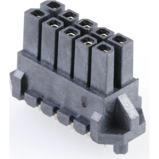 Molex-0447691001 Embases de raccordement et réceptacles PCB Conn Wire to Board RCP 10Power POS 3mm Solder ST Top Entry Thru-Hole Tray