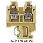 Conn Feed-Through Terminal Block 2 POS Screw T DIN Rail 20A