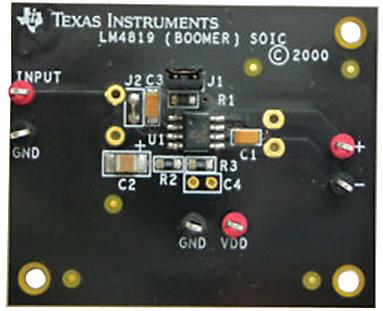 Texas Instruments-LM4819MBD/NOPB Integrierte Verstärkerschaltung, Entwicklungsplatinen und -kits High Performance Amplifier Kit