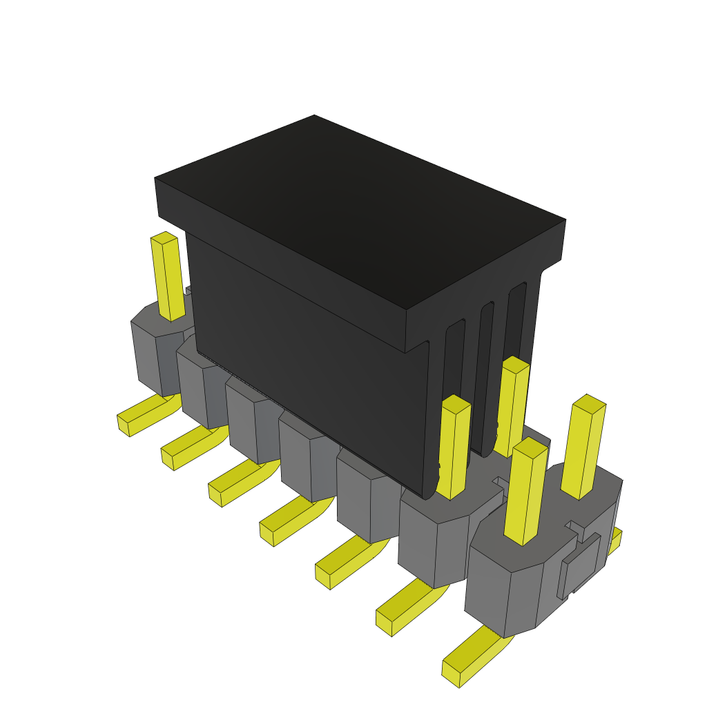 Samtec-TSM-107-04-S-DV-006-P Steckverbinderleisten und Leiterplattenbuchsen Conn Unshrouded Header HDR 14 POS 2.54mm Solder ST Top Entry SMD Tube