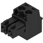 Conn Plug-in Terminal Block SKT 2 POS 3.81mm Screw RA Cable Mount 10A Box