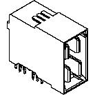 Molex-460812010 Steckverbinderleisten und Leiterplattenbuchsen Conn Board to Board HDR 4Power POS 6.38mm Solder RA Thru-Hole Tray