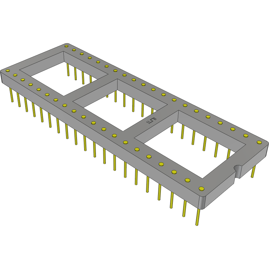 Samtec-APA-640-T-J Enchufe del conector Conn DIP Adapter HDR 40 POS 2.54mm ST Thru-Hole Tube