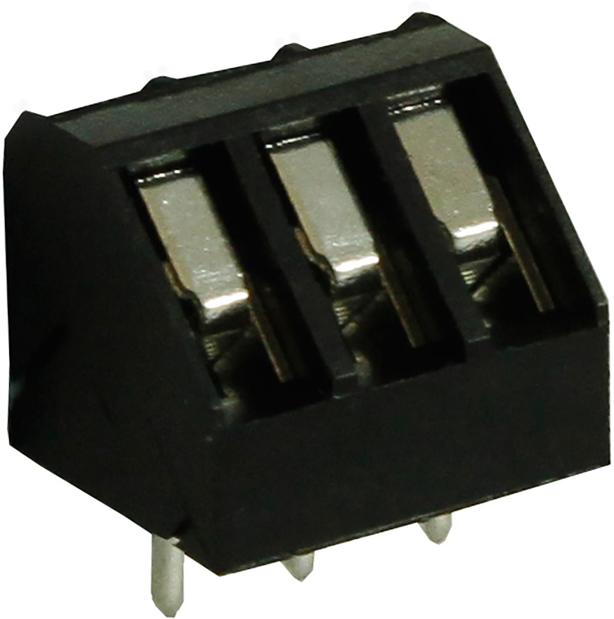 CamdenBoss Ltd-CTB3202/3 Steckverbinder, Klemmenblöcke 5mm 45 Degree Terminal Block Black 3 Way