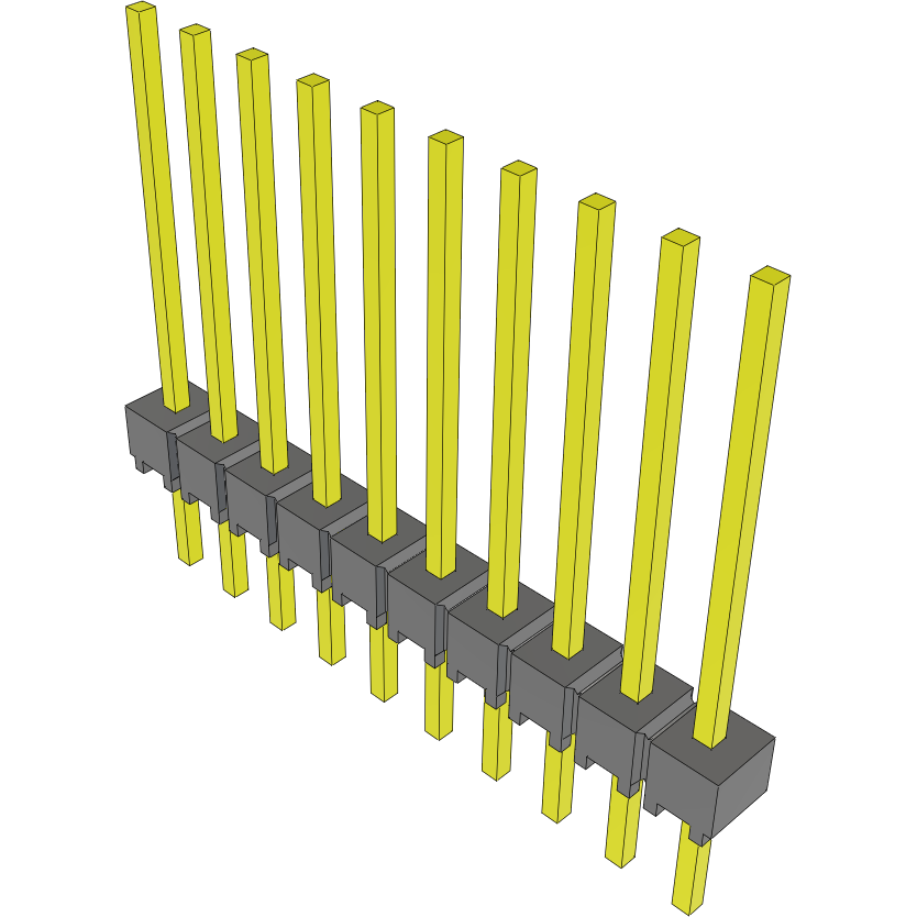 Samtec-MTSW-110-10-G-S-565 Steckverbinderleisten und Leiterplattenbuchsen Conn Unshrouded Header HDR 10 POS 2.54mm Solder ST Top Entry Thru-Hole Bulk