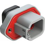 Conn Housing RCP 6 POS Crimp ST Panel Mount Gray