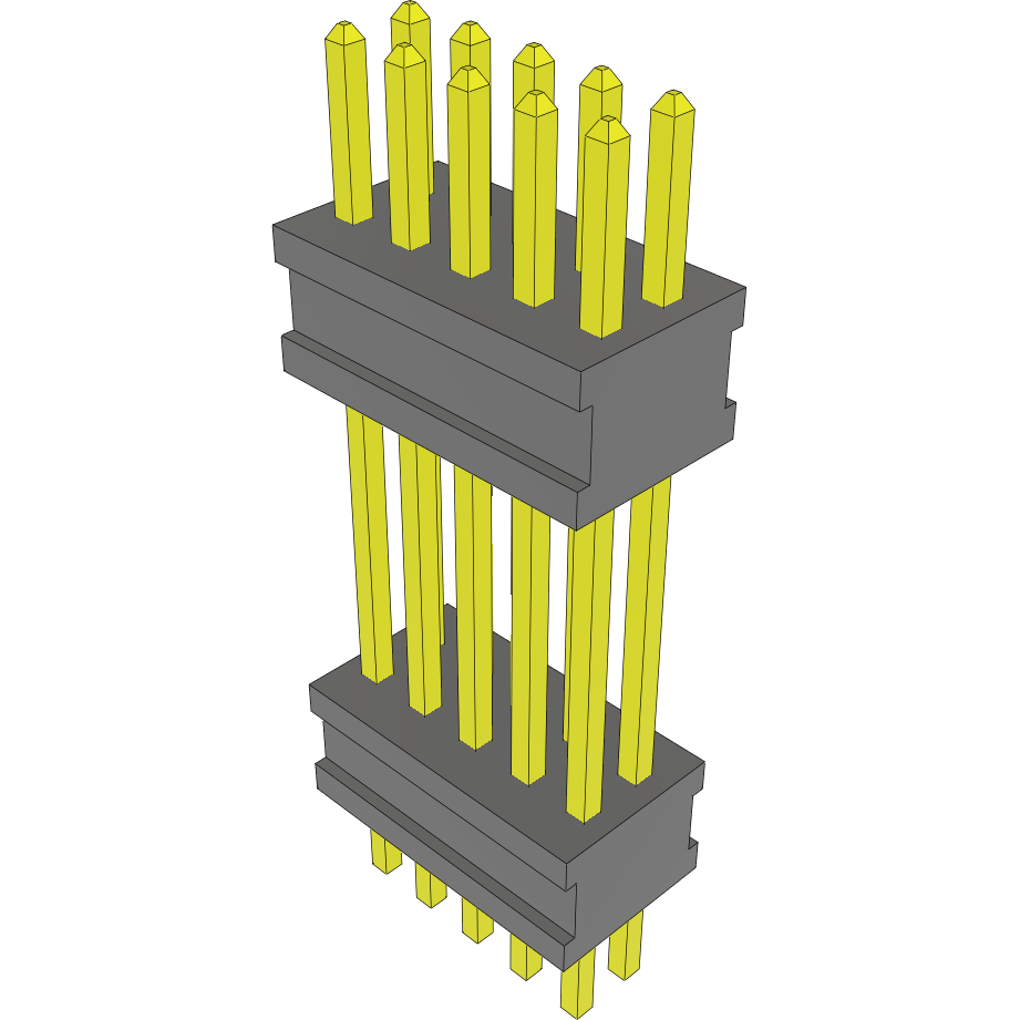 Samtec-FW-05-04-G-D-451-117 Piastre connettori e prese PCB Conn Board Stacker HDR 10 POS 1.27mm Solder ST Top Entry Thru-Hole FLEX STACK™ Layer