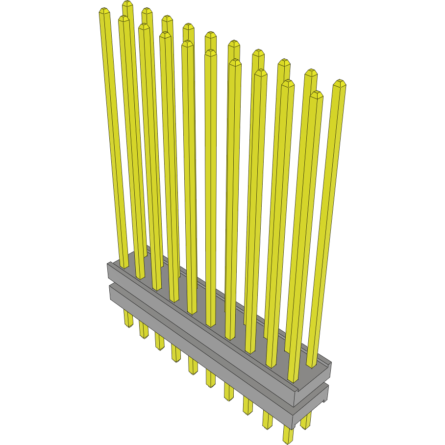 Samtec-TW-10-12-G-D-150-120 连接器插头及 PCB 插座 Conn Board Stacker HDR 20 POS 2mm Solder ST Top Entry Thru-Hole Bulk