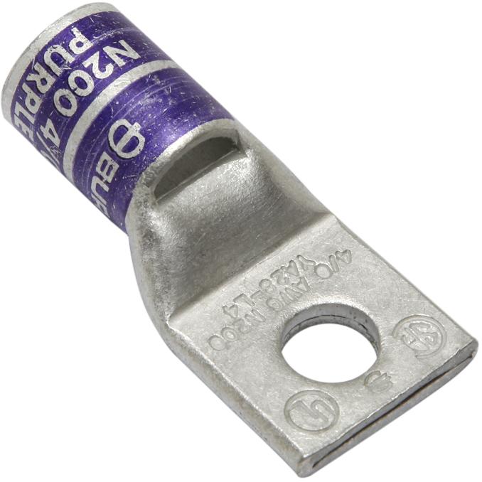 BURNDY-YA28L2 连接器端子 Lug Terminal (4/0)AWG Copper Purple 50mm Electro Tin Carton