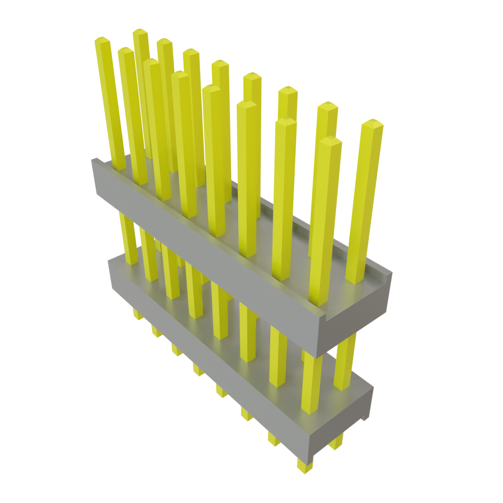 Samtec-DW-08-10-L-D-415 Embases de raccordement et réceptacles PCB Conn Board Stacker HDR 16 POS 2.54mm Solder ST Top Entry Thru-Hole Bulk