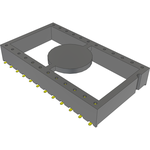 Samtec-ICF-624-T-O Steckverbinder, Buchsen Conn DIP Socket SKT 24 POS 2.54mm Solder ST SMD Tube