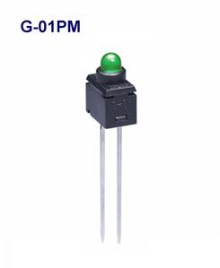 NKK Switches-G-01PM Switch Indicators Switch Indicators 2.25VDC 20mA LED Rectangular PC Pins PC Mount