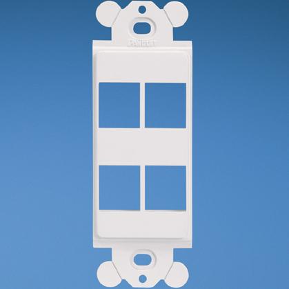 Panduit-NK4RMFWH Accesorios del conector Net key Four Position Rectangular Module Fram Accessories