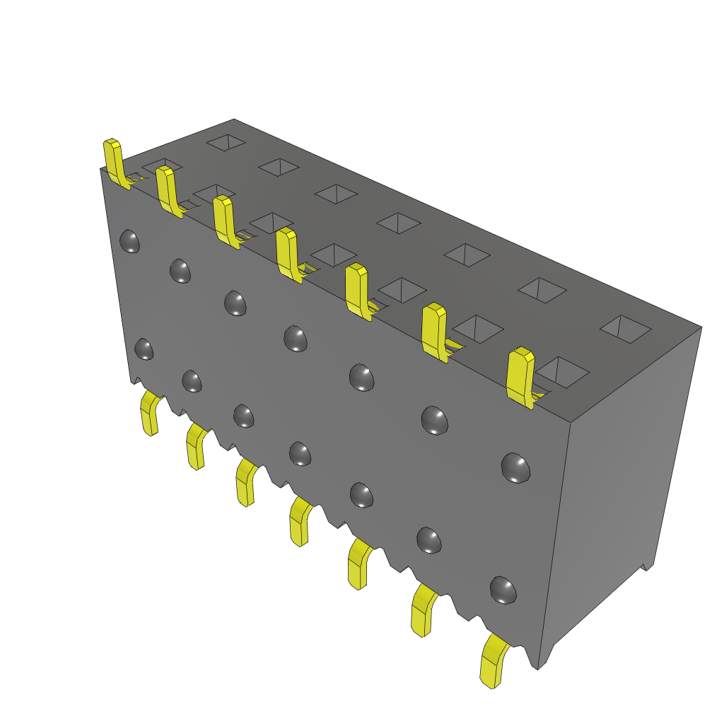Samtec-SSM-107-S-DH-TR Steckverbinderleisten und Leiterplattenbuchsen Conn Socket Strip SKT 14 POS 2.54mm Solder RA Side Entry SMD T/R