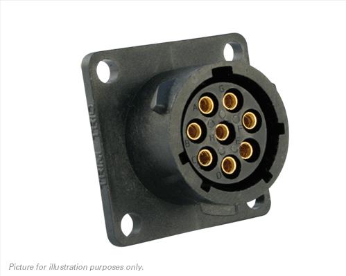 SOURIAU-UTS0128S Connector Circular Conn Circular SKT 8 POS Crimp ST Flange Mount 8 Terminal 1 Port